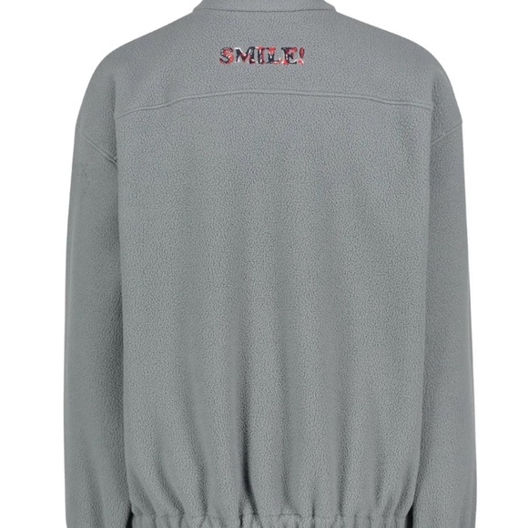 Joshua Sanders Smiley Gray Half-Zip Men's Sweater - Picture 2 of 4